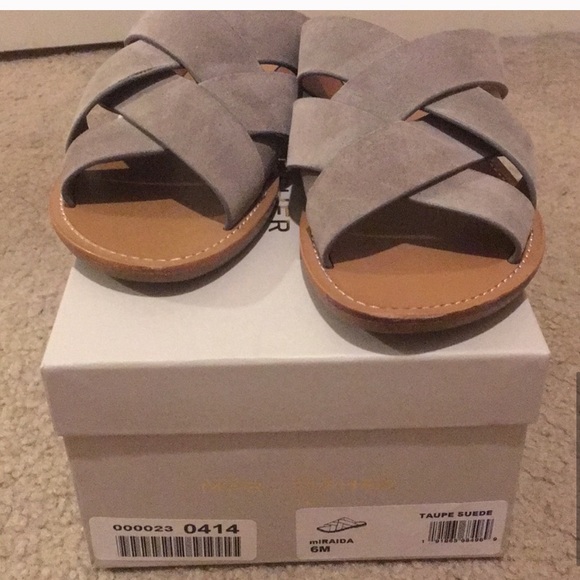 Marc Fisher Gray Suede Raida Sandals - Picture 5 of 5